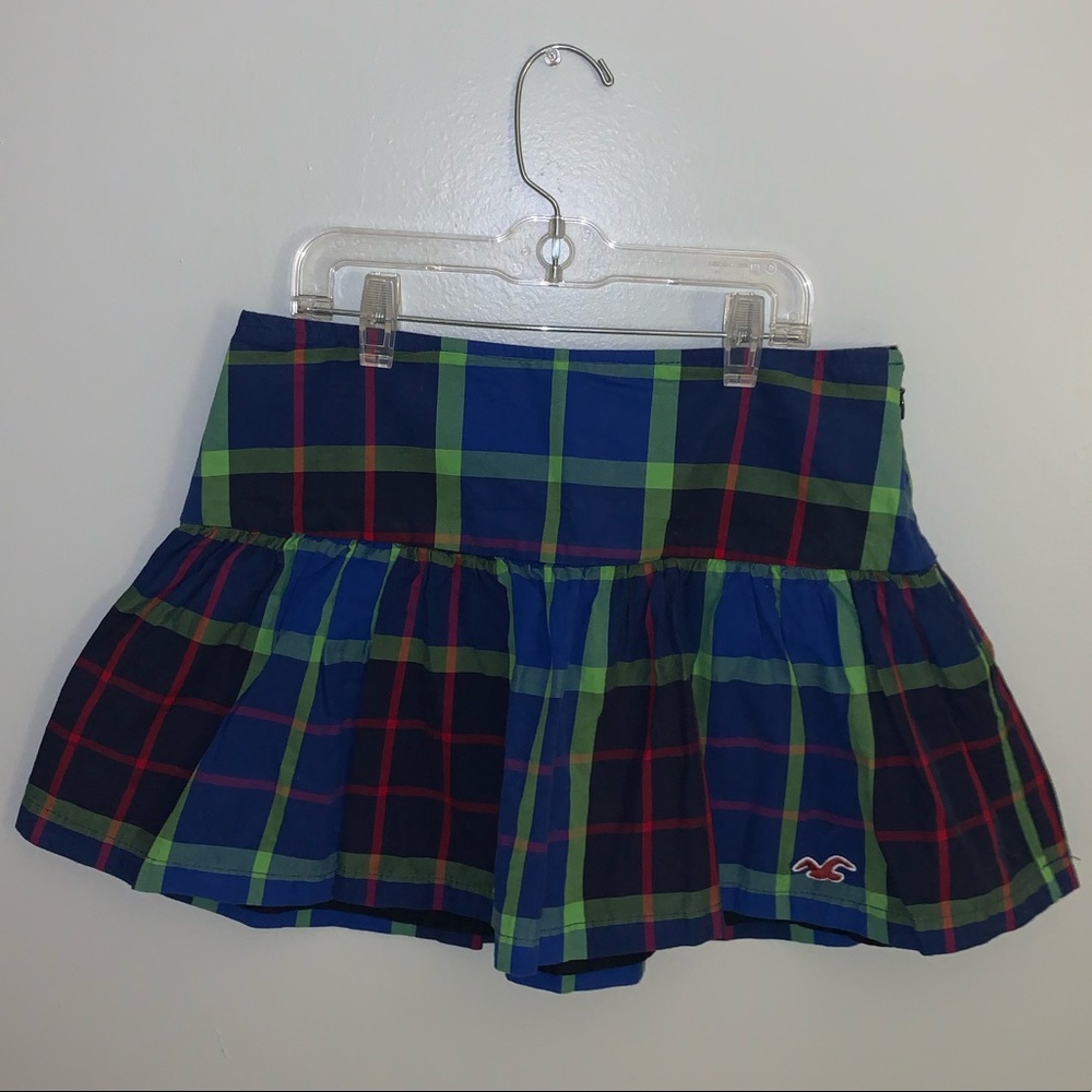 New Hollister Plaid Mini Skirt